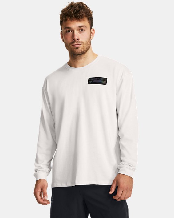 Men's Project Rock Cuffed Long Sleeve in White image number 0